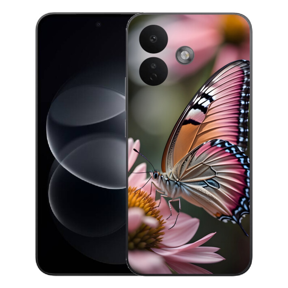 Gélový kryt mmCase na Xiaomi Redmi Note 17 Pro 5G - farebný motýľ