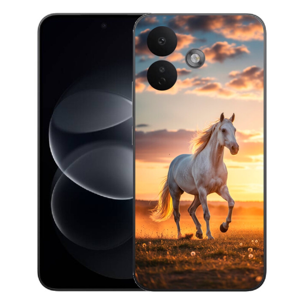 Gélový kryt mmCase na Xiaomi Redmi Note 17 Pro 5G - bežiaci biely kôň 2