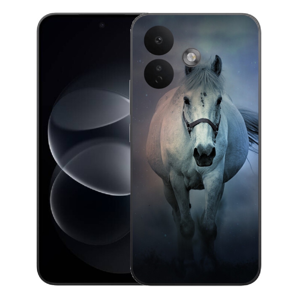 Gélový kryt mmCase na Xiaomi Redmi Note 17 Pro 5G - bežiaci biely kôň