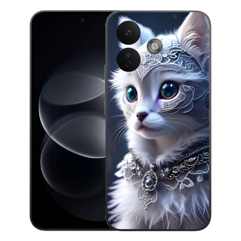 Gélový kryt mmCase na Xiaomi Redmi Note 17 Pro 5G - biela mačka