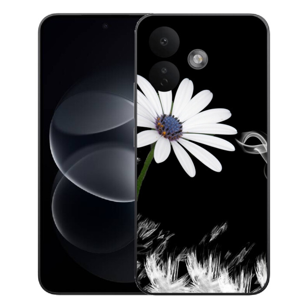 Gélový kryt mmCase na Xiaomi Redmi Note 17 Pro 5G - biela kvetina
