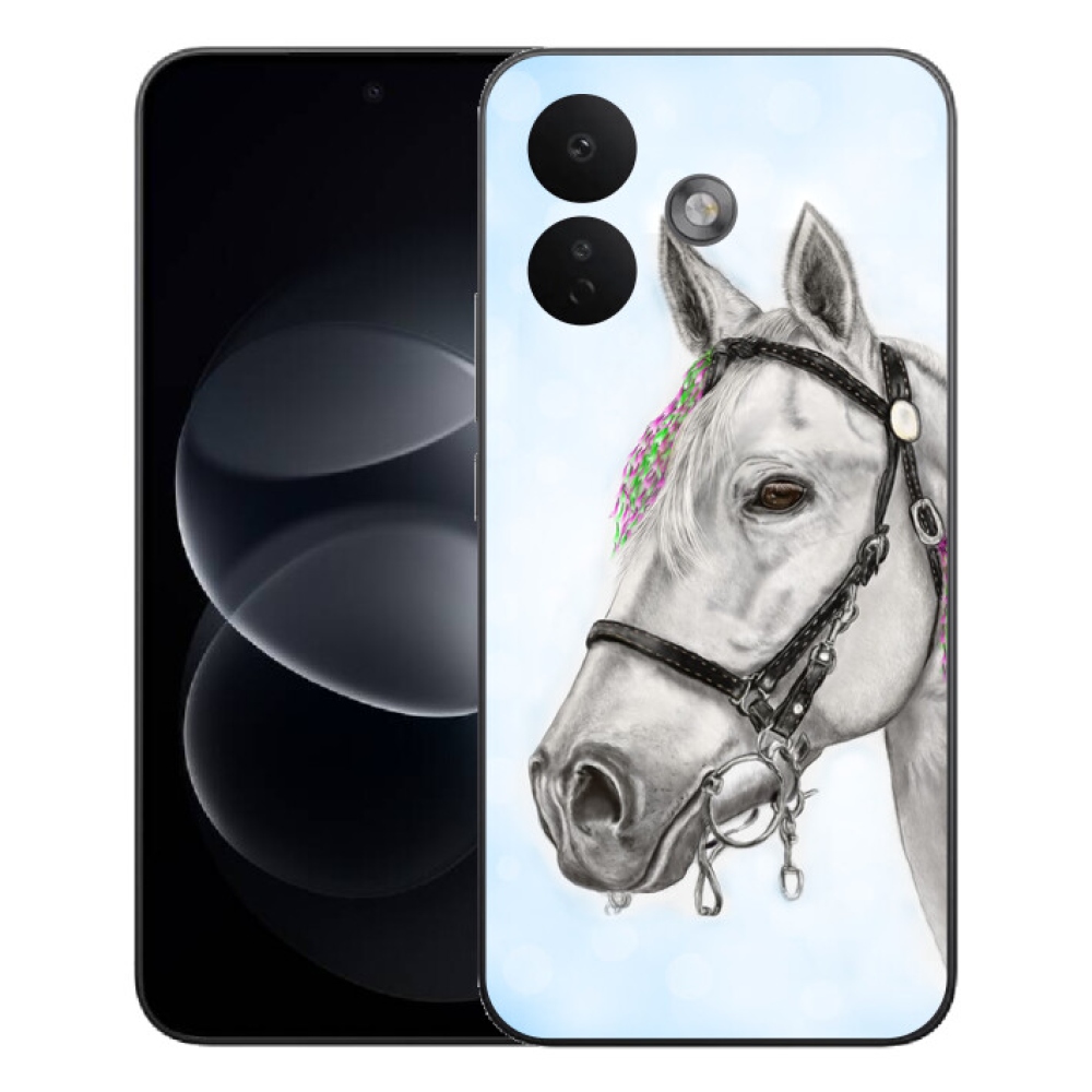 Gélový kryt mmCase na Xiaomi Redmi Note 17 Pro 5G - biely kôň 1