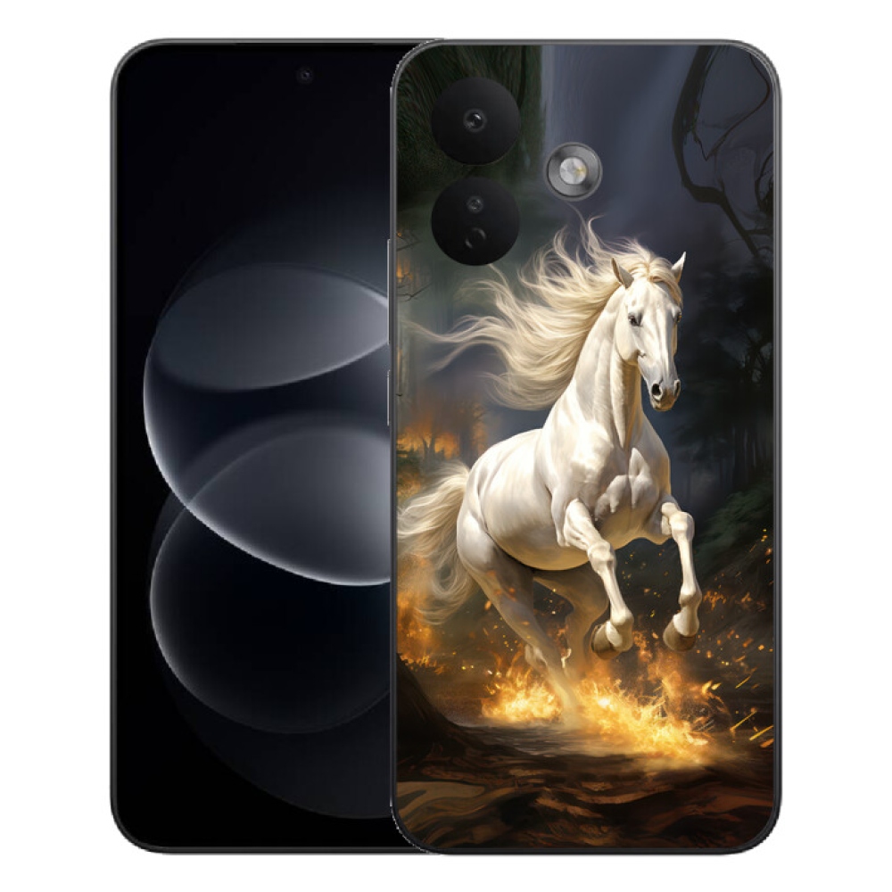 Gélový kryt mmCase na Xiaomi Redmi Note 17 Pro 5G - biely kôň 2