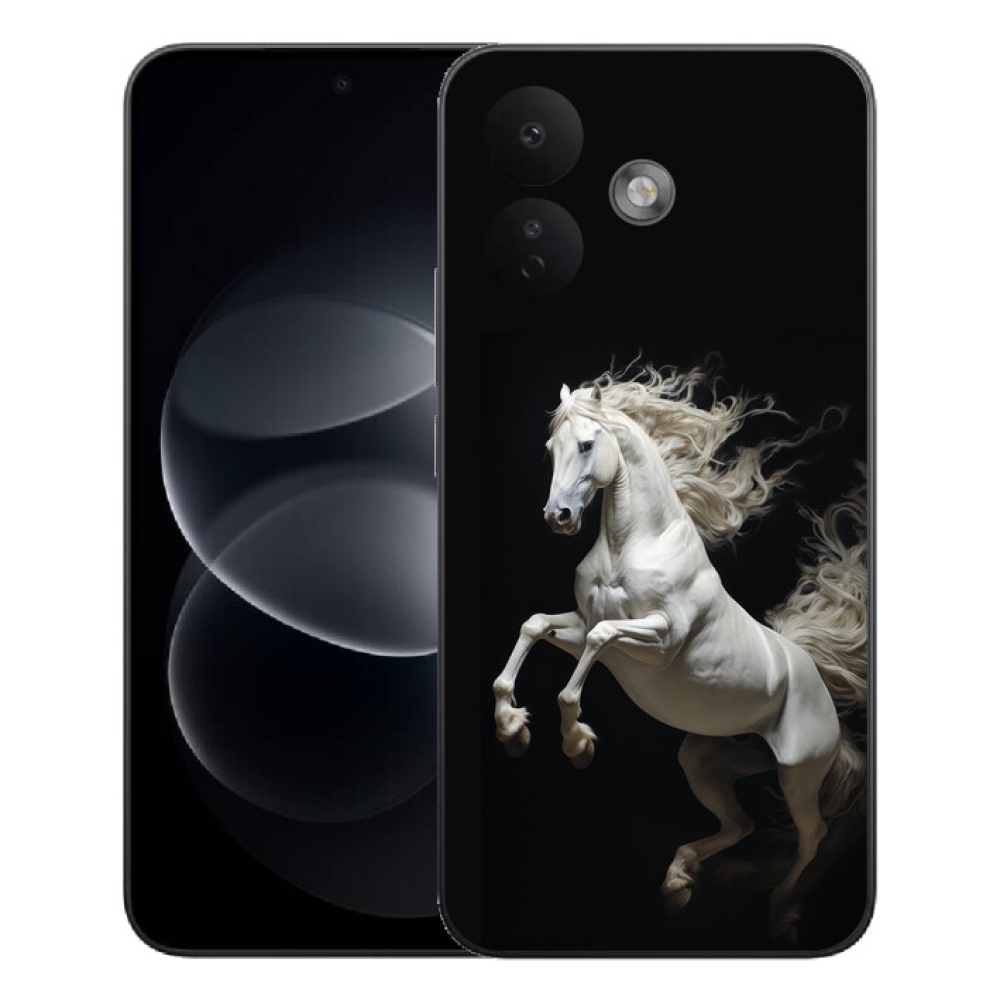 Gélový kryt mmCase na Xiaomi Redmi Note 17 Pro 5G - biely kôň 4