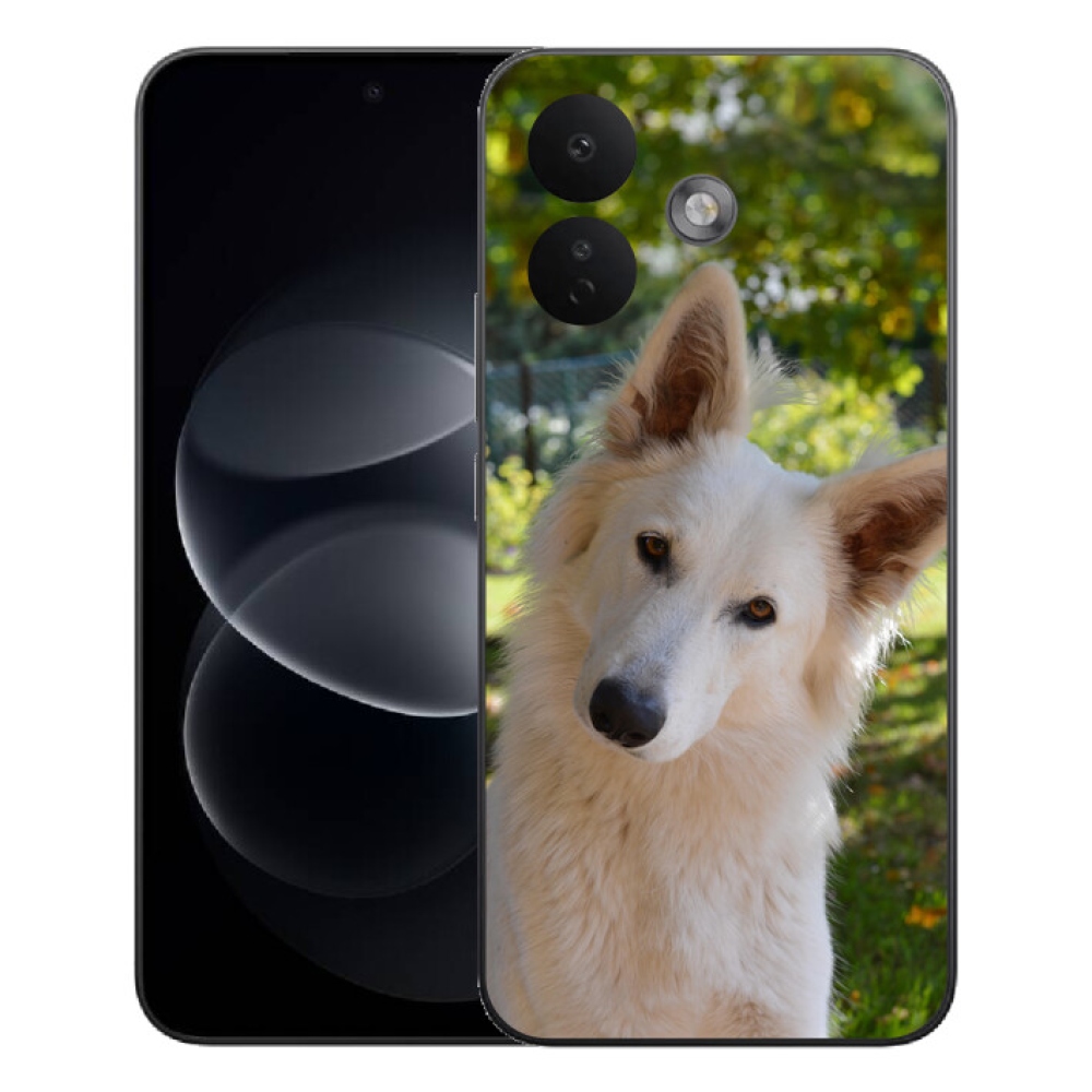 Gélový kryt mmCase na Xiaomi Redmi Note 17 Pro 5G - biely švajčiarsky ovčiak 1