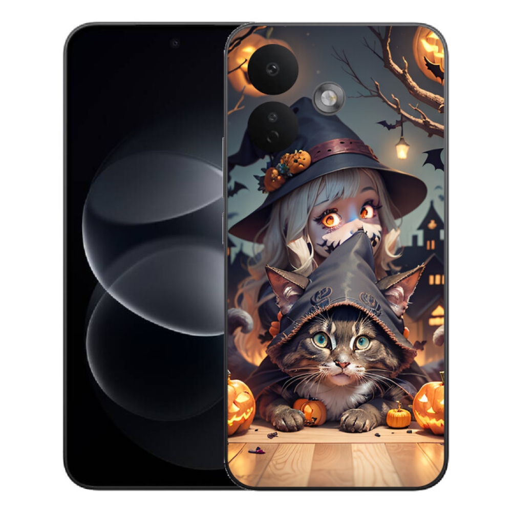 Gélový kryt mmCase na Xiaomi Redmi Note 17 Pro 5G - čarodejnica s mačkou