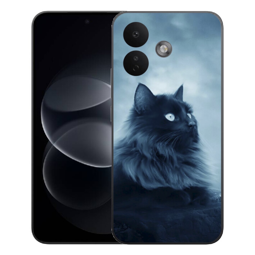 Gélový kryt mmCase na Xiaomi Redmi Note 17 Pro 5G - čierna mačka 1