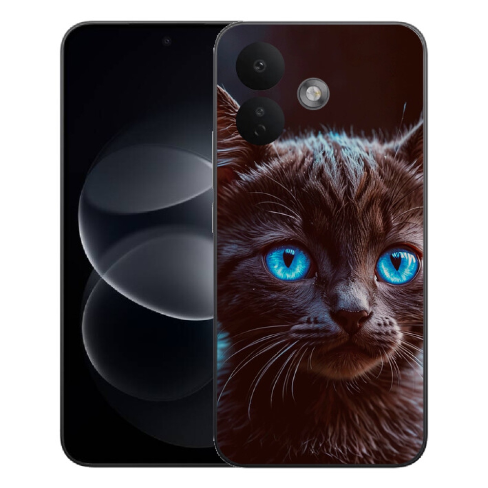 Gélový kryt mmCase na Xiaomi Redmi Note 17 Pro 5G - čierne mačiatko 2