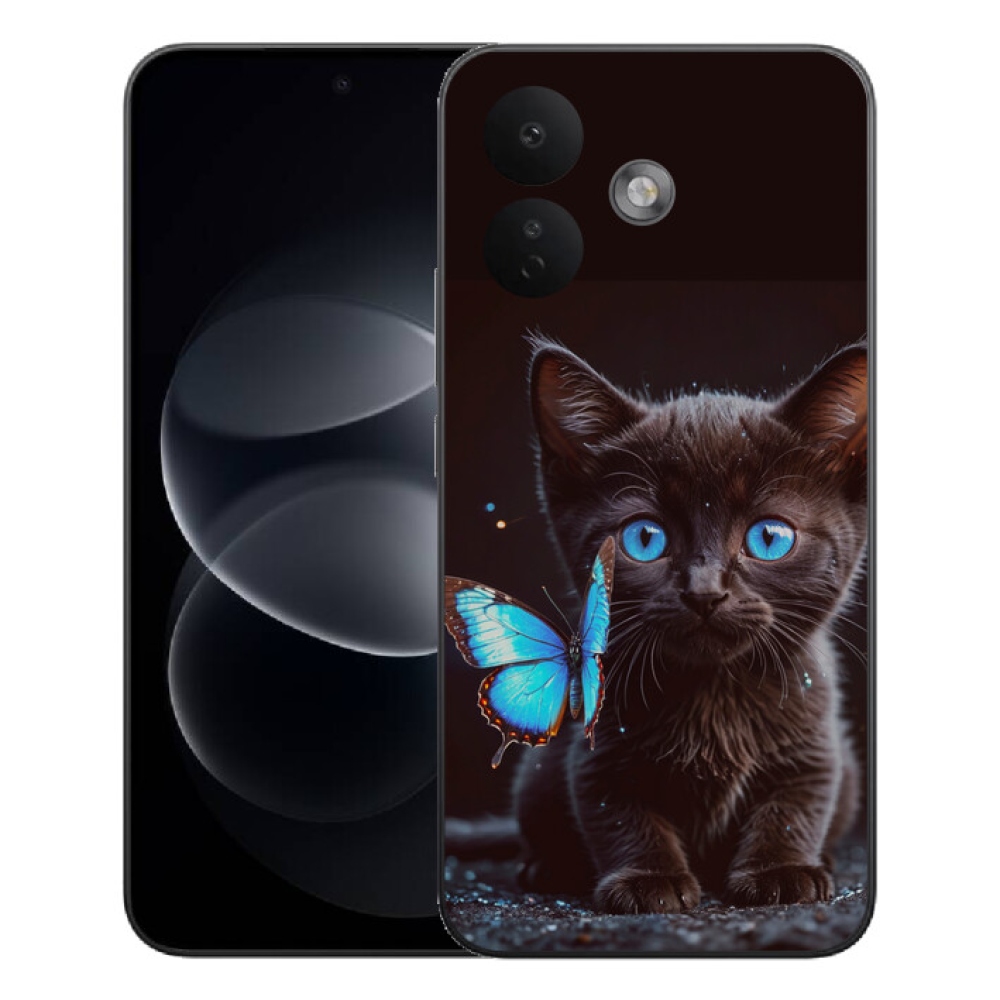 Gélový kryt mmCase na Xiaomi Redmi Note 17 Pro 5G - čierne mačiatko 3