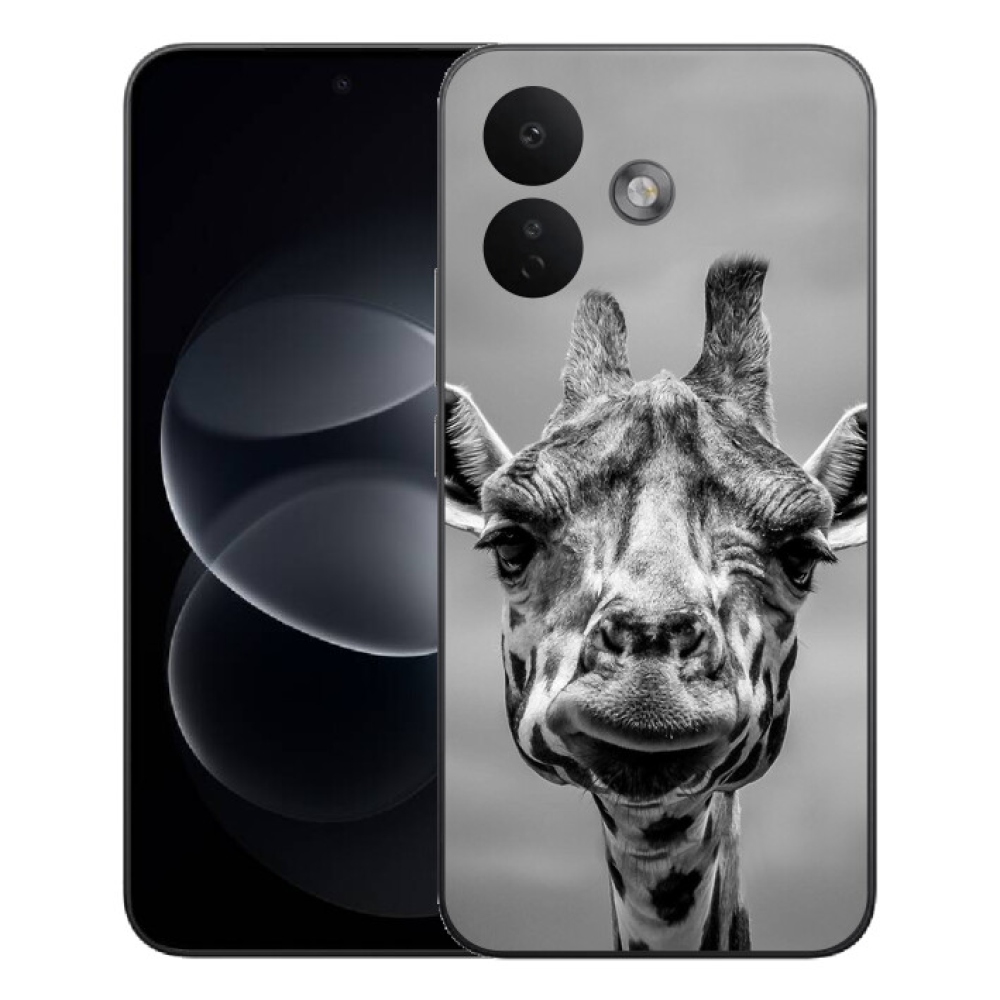 Gélový kryt mmCase na Xiaomi Redmi Note 17 Pro 5G - čiernobiela žirafa
