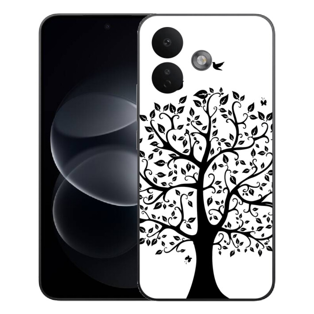 Gélový kryt mmCase na Xiaomi Redmi Note 17 Pro 5G - čiernobiely strom