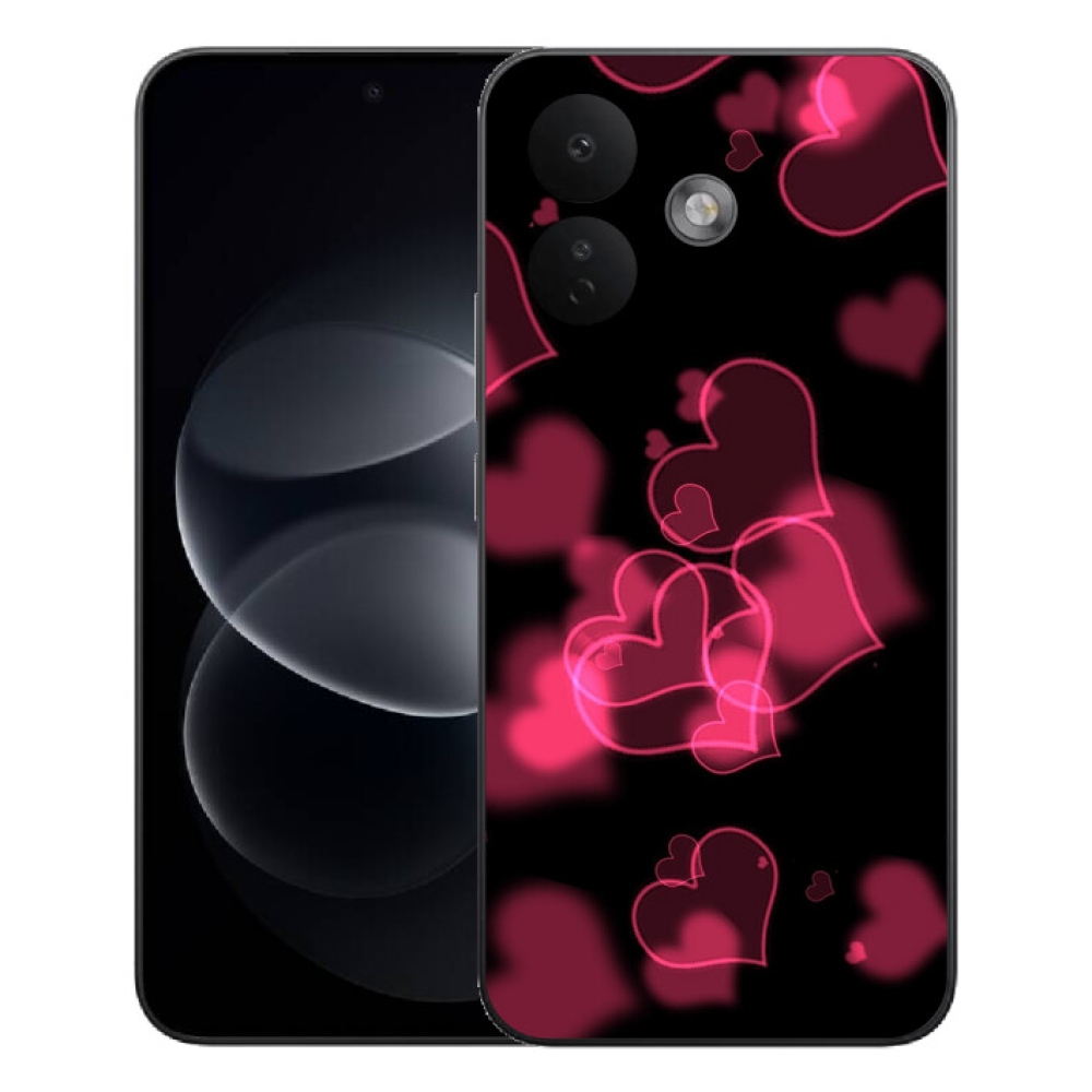 Gélový kryt mmCase na Xiaomi Redmi Note 17 Pro 5G - červená srdiečka