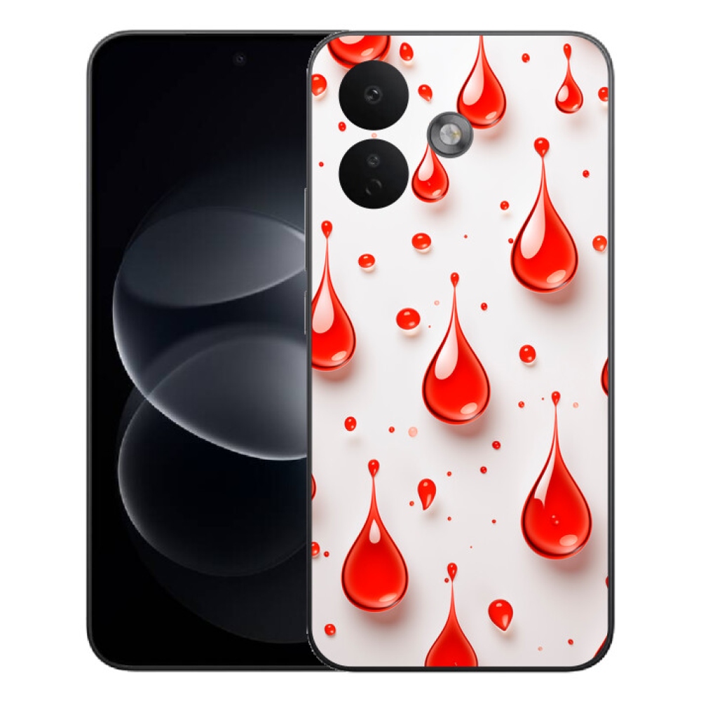 Gélový kryt mmCase na Xiaomi Redmi Note 17 Pro 5G - červené kvapky