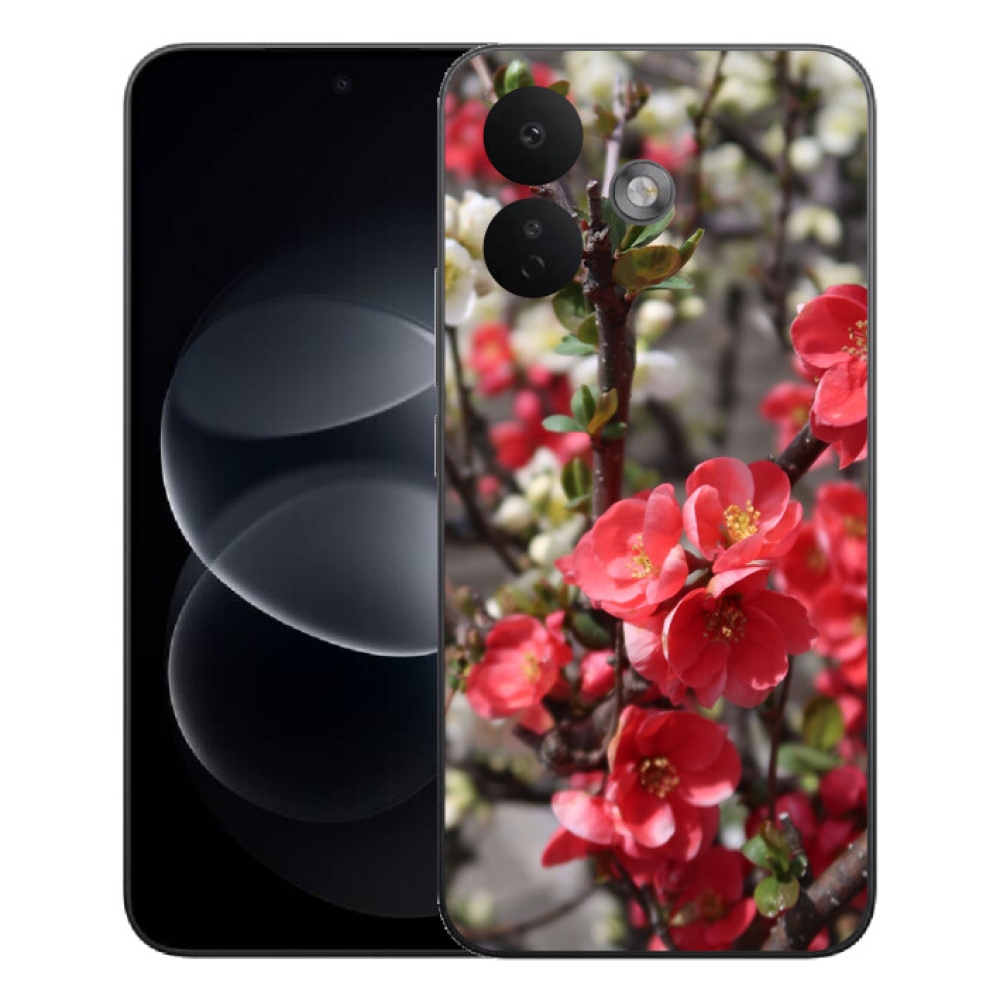 Gélový kryt mmCase na Xiaomi Redmi Note 17 Pro 5G - červené kvety