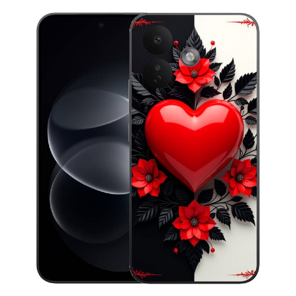 Gélový kryt mmCase na Xiaomi Redmi Note 17 Pro 5G - červené srdce