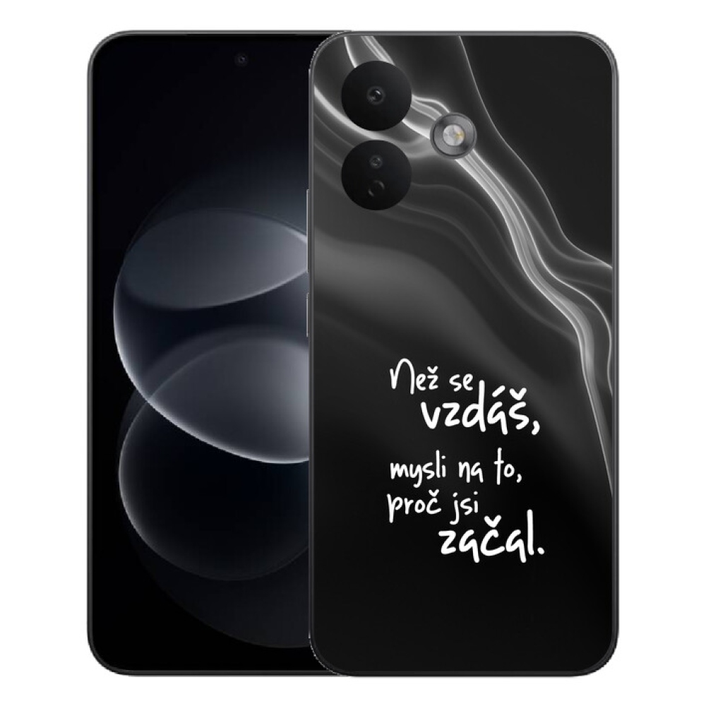 Gélový kryt mmCase na Xiaomi Redmi Note 17 Pro 5G - citát 2 čierne pozadie