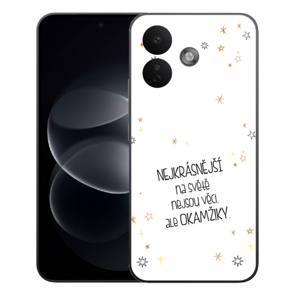 Gélový kryt mmCase na Xiaomi Redmi Note 17 Pro 5G - citát 4 biele pozadie