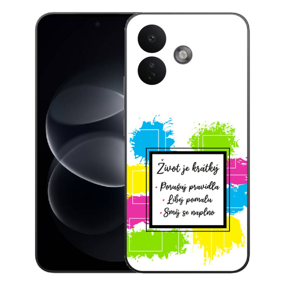 Gélový kryt mmCase na Xiaomi Redmi Note 17 Pro 5G - citát 5 biele pozadie
