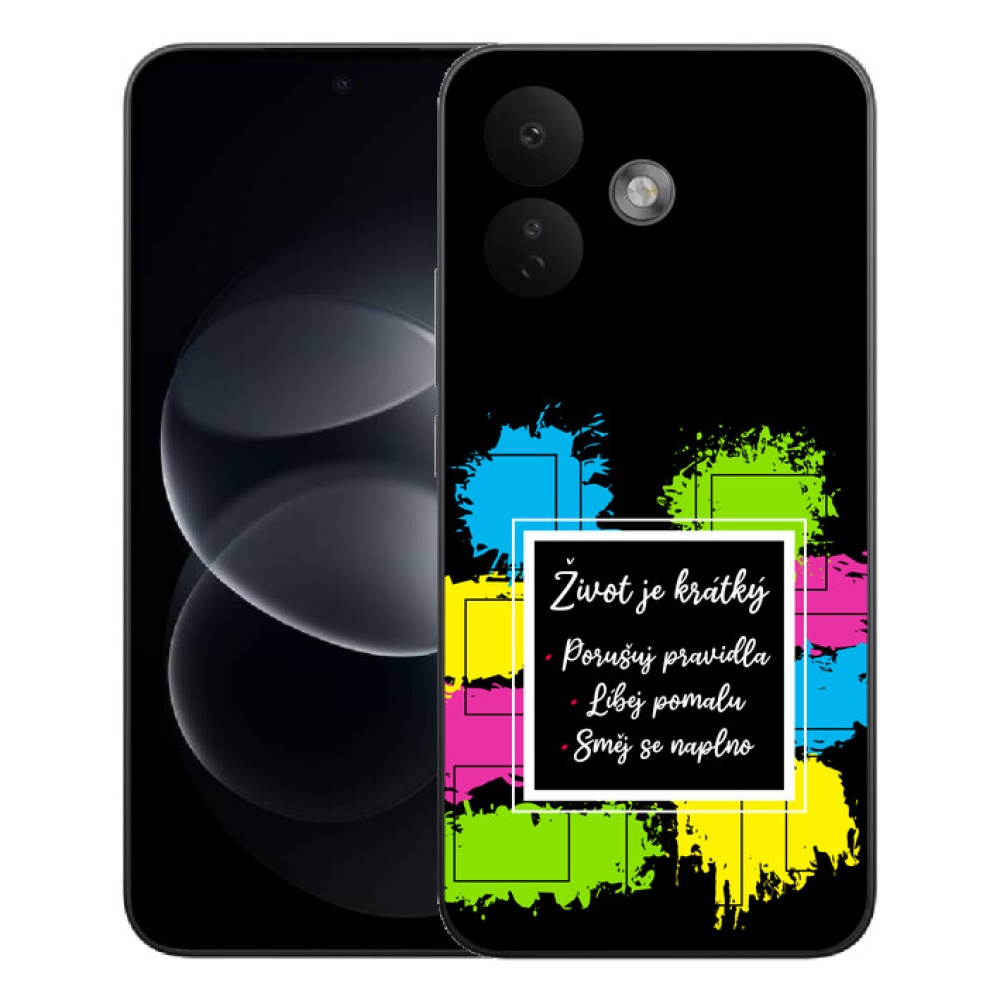 Gélový kryt mmCase na Xiaomi Redmi Note 17 Pro 5G - citát 5 čierne pozadie