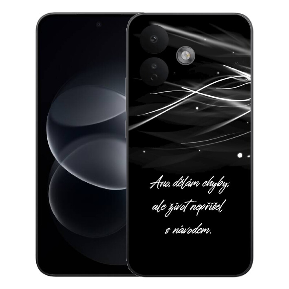 Gélový kryt mmCase na Xiaomi Redmi Note 17 Pro 5G - citát čierne pozadie
