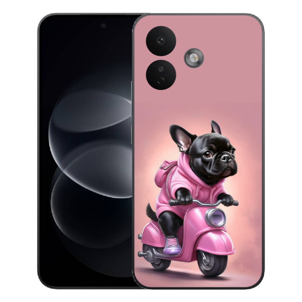 Gélový kryt mmCase na Xiaomi Redmi Note 17 Pro 5G - francúzsky buldoček na skútri