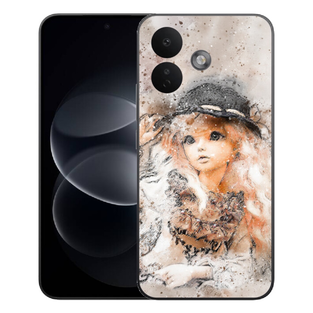 Gélový kryt mmCase na Xiaomi Redmi Note 17 Pro 5G - dievčatko s klobúkom