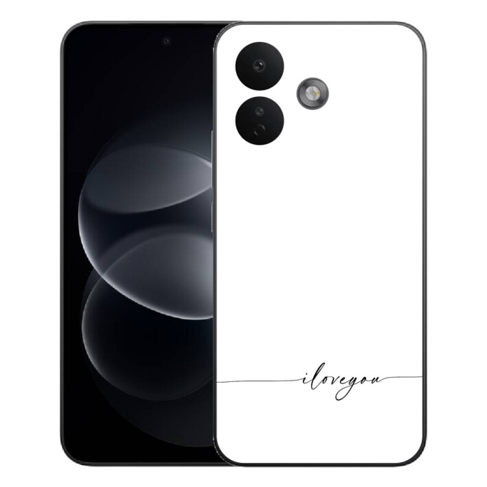 Gélový kryt mmCase na Xiaomi Redmi Note 17 Pro 5G - I love you biele pozadie
