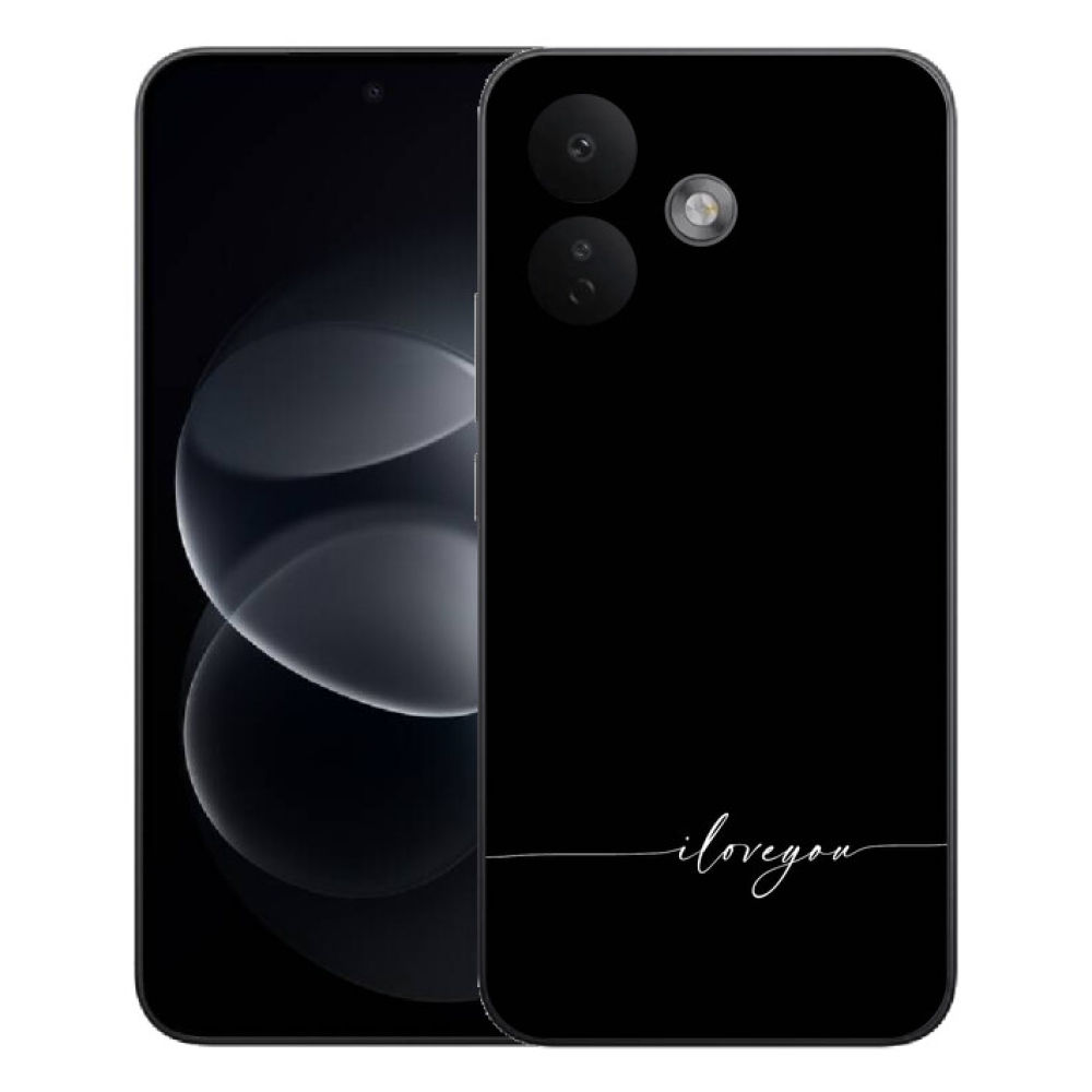 Gélový kryt mmCase na Xiaomi Redmi Note 17 Pro 5G - I love you čierne pozadie