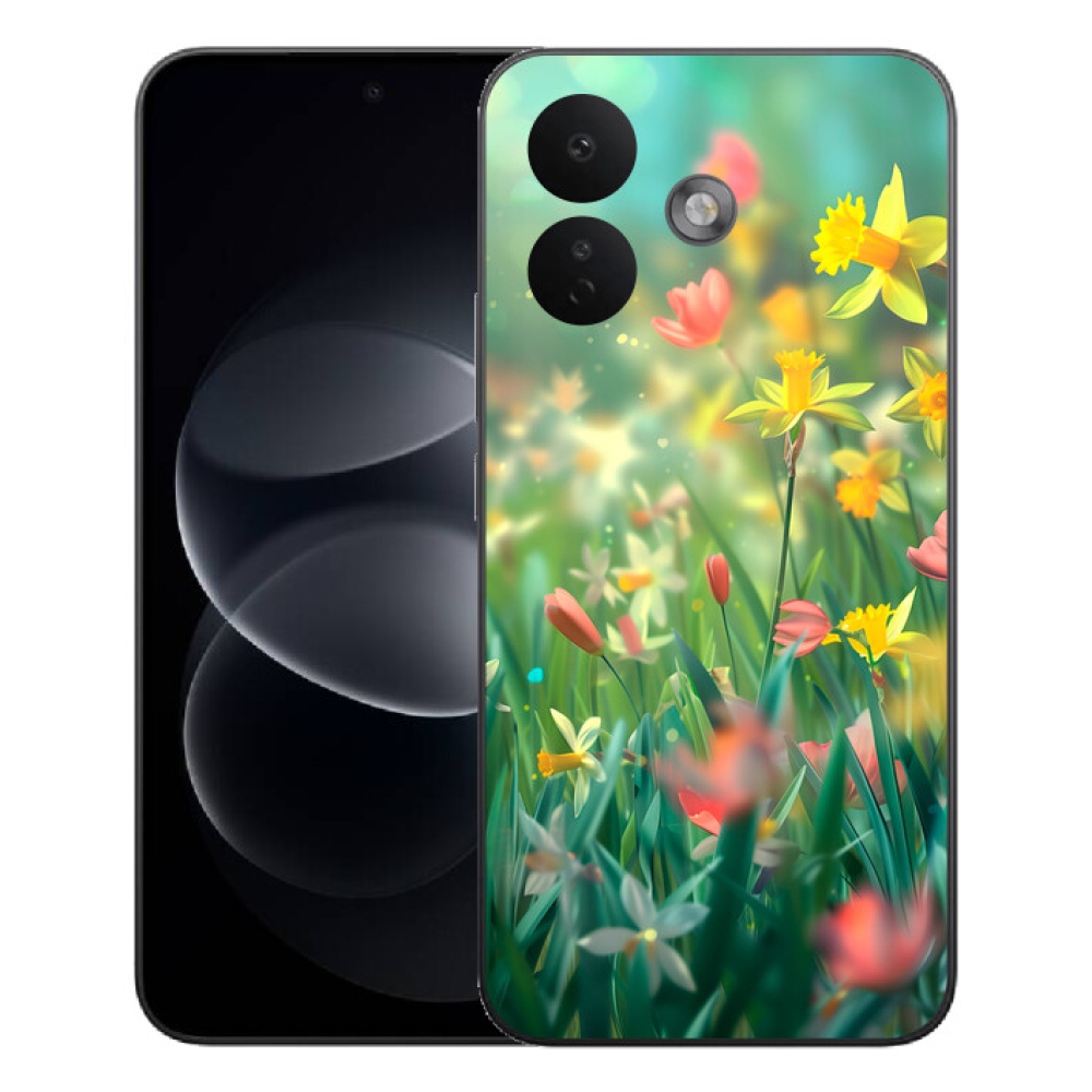 Gélový kryt mmCase na Xiaomi Redmi Note 17 Pro 5G - jarné kvety