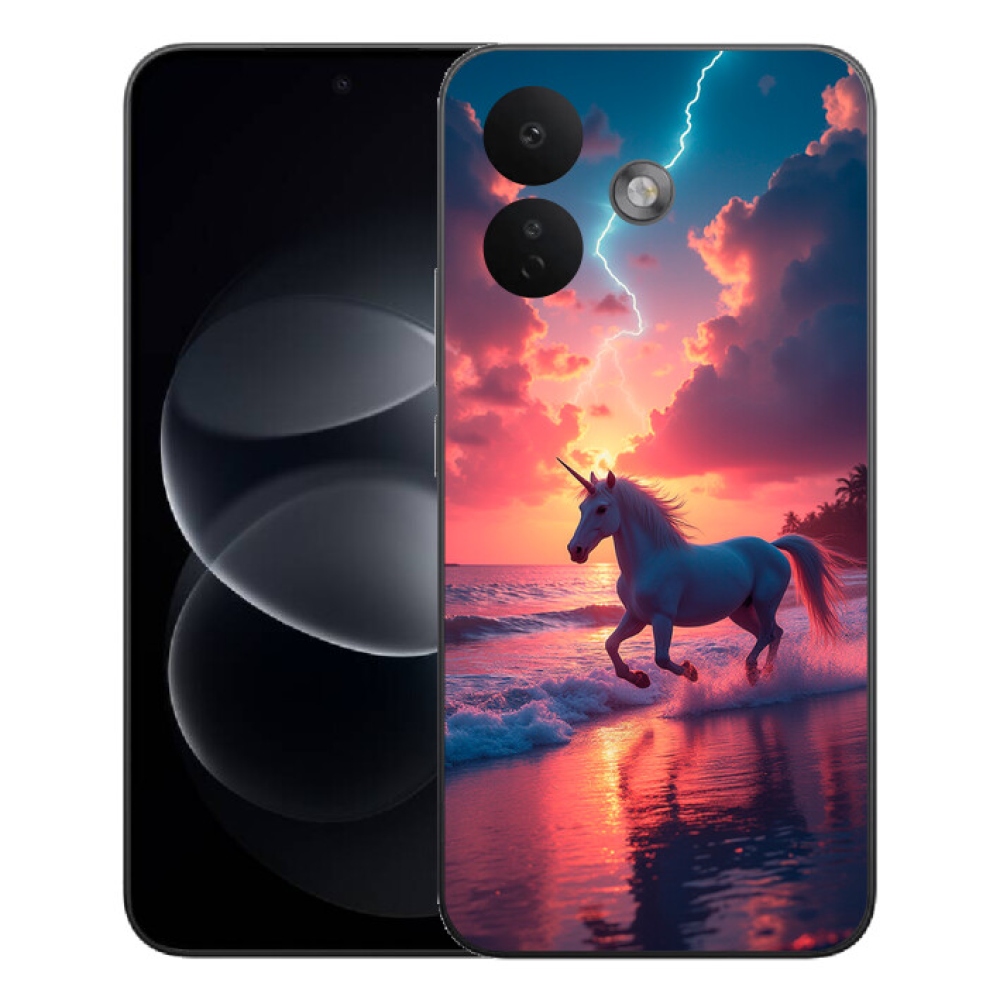 Gélový kryt mmCase na Xiaomi Redmi Note 17 Pro 5G - jednorožec na pláži