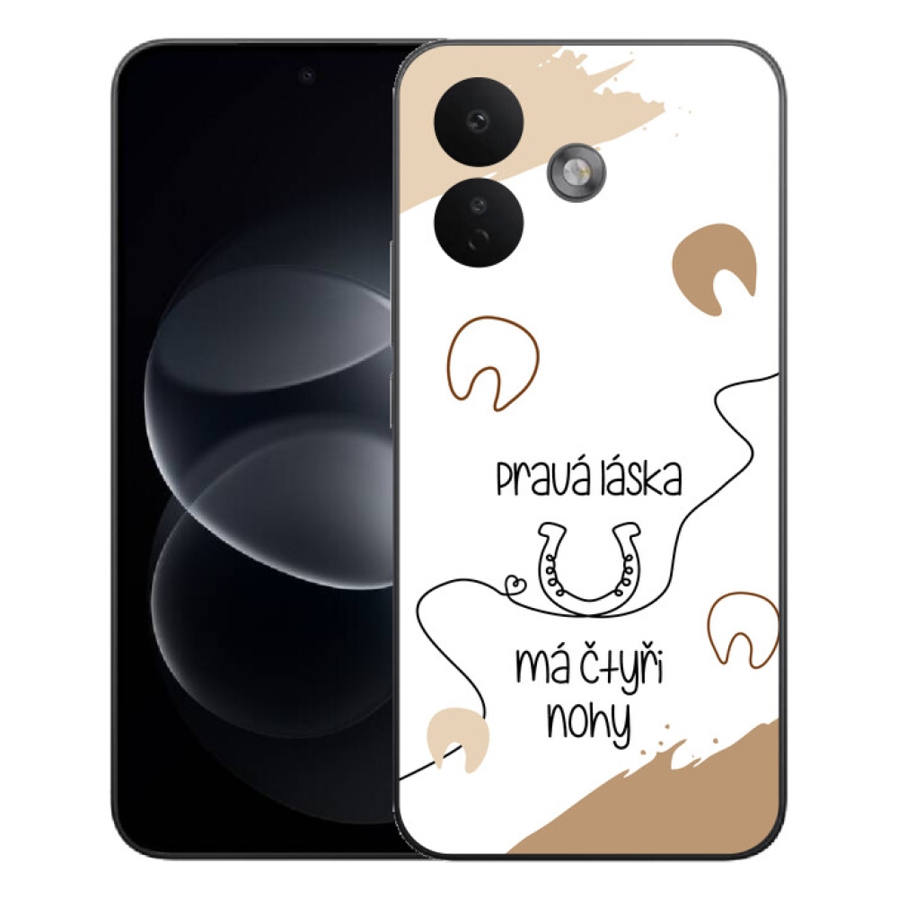 Gélový kryt mmCase na Xiaomi Redmi Note 17 Pro 5G - konský motív biele pozadie