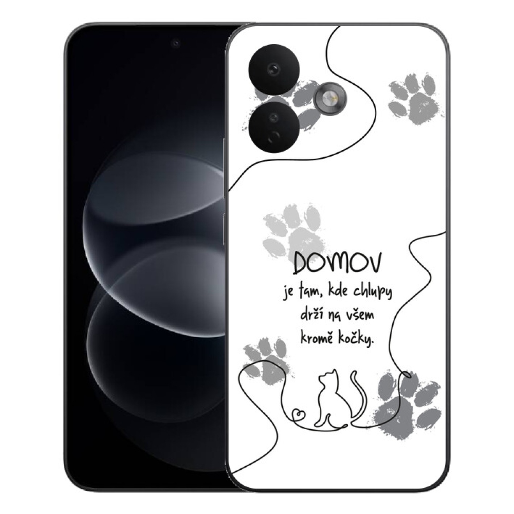 Gélový kryt mmCase na Xiaomi Redmi Note 17 Pro 5G - mačacie motív biele pozadie