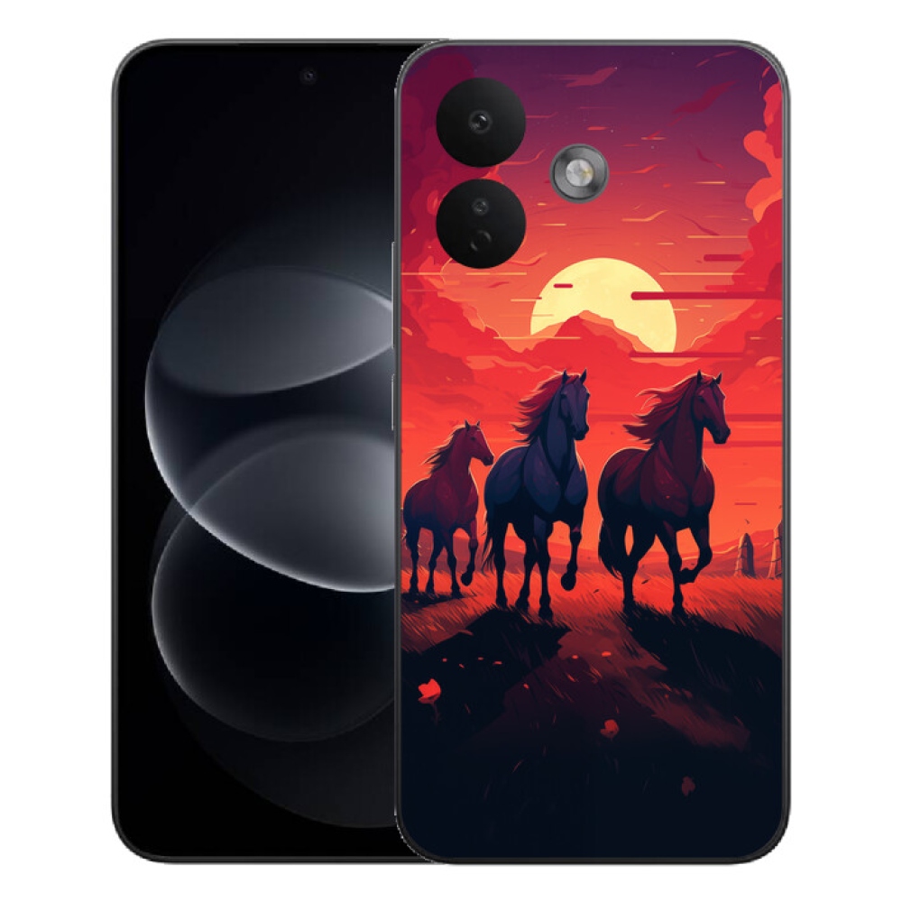 Gélový kryt mmCase na Xiaomi Redmi Note 17 Pro 5G - kone a západ slnka