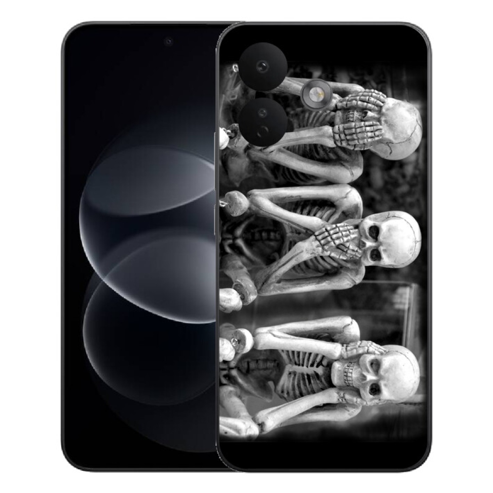 Gélový kryt mmCase na Xiaomi Redmi Note 17 Pro 5G - kostlivci
