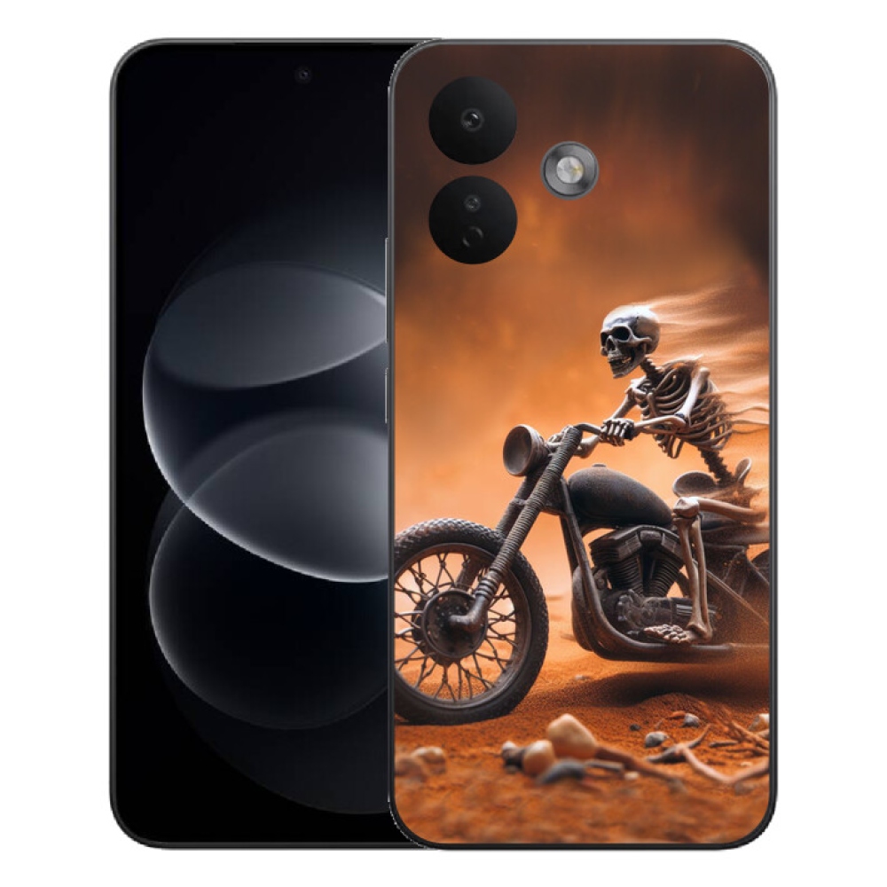 Gélový kryt mmCase na Xiaomi Redmi Note 17 Pro 5G - kostra na motorke