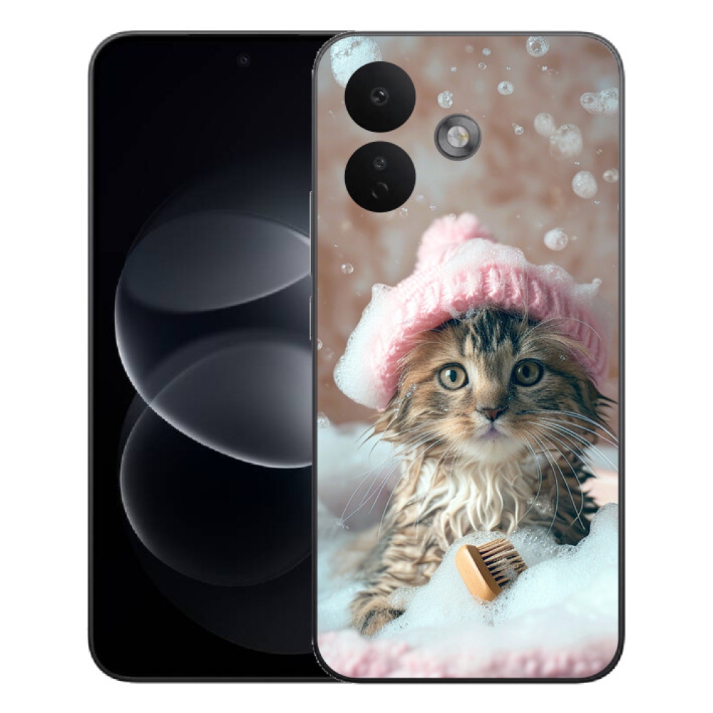 Gélový kryt mmCase na Xiaomi Redmi Note 17 Pro 5G - mačiatko a kúpeľ