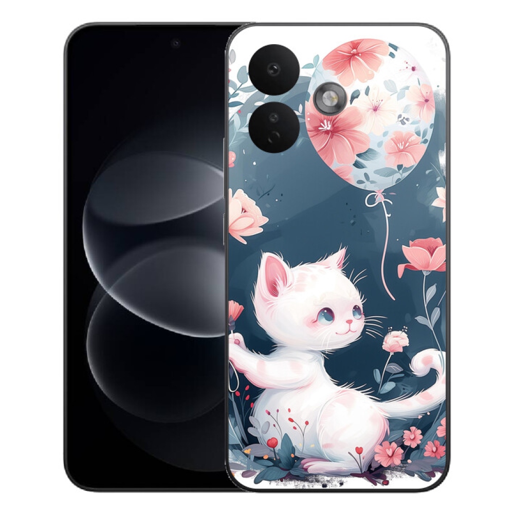 Gélový kryt mmCase na Xiaomi Redmi Note 17 Pro 5G - mačiatko s balónikom