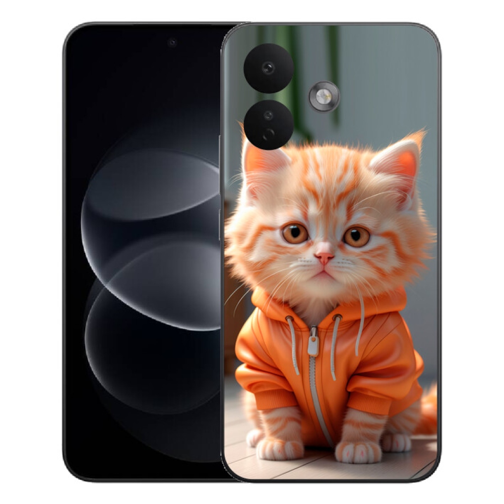 Gélový kryt mmCase na Xiaomi Redmi Note 17 Pro 5G - mačiatko v mikine