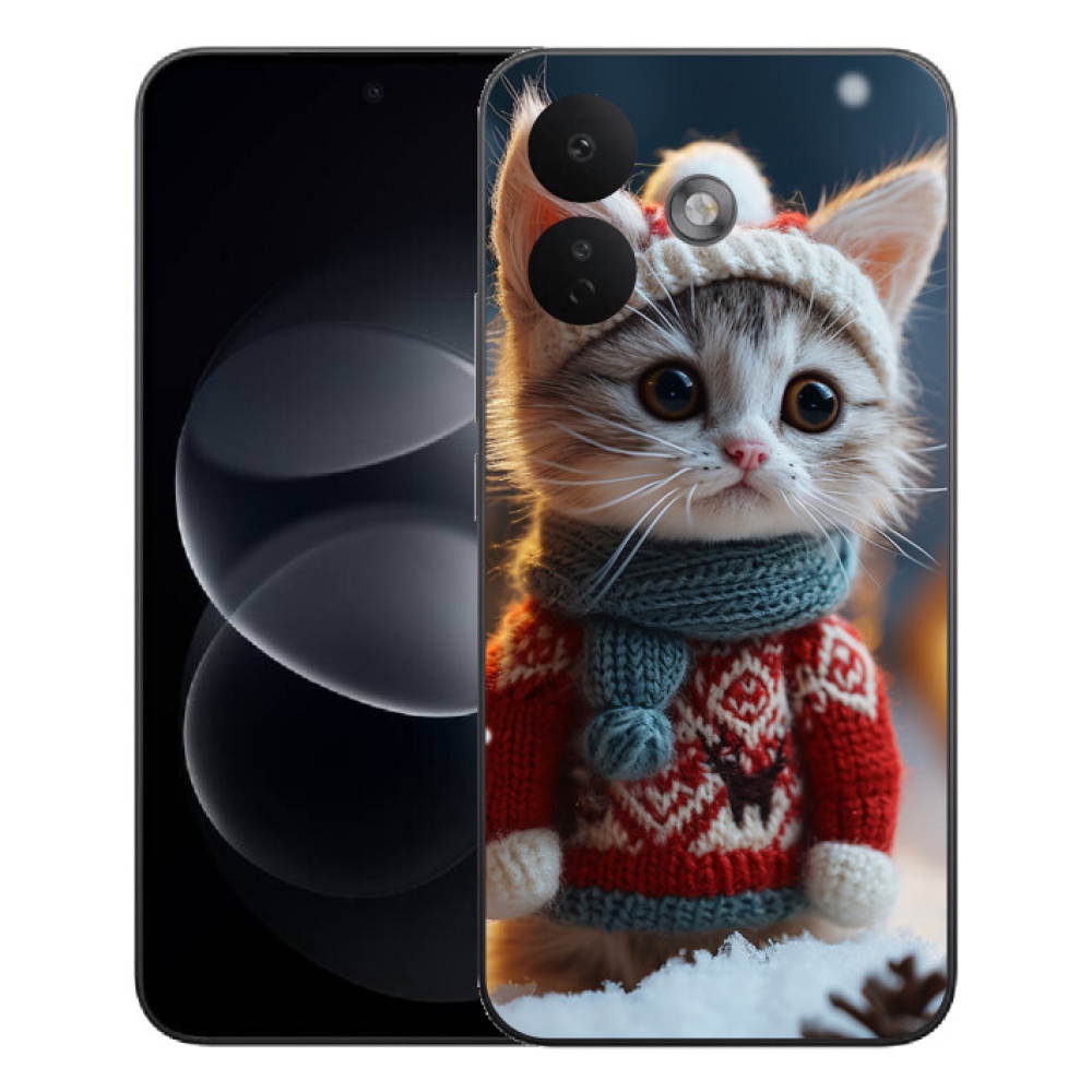 Gélový kryt mmCase na Xiaomi Redmi Note 17 Pro 5G - mačiatko vo svetri