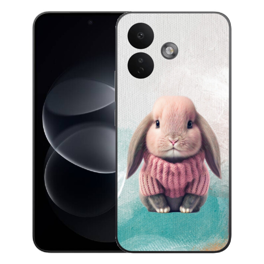Gélový kryt mmCase na Xiaomi Redmi Note 17 Pro 5G - zajačik vo svetri