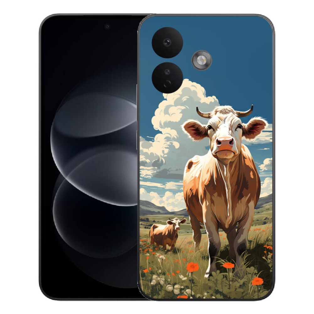 Gélový kryt mmCase na Xiaomi Redmi Note 17 Pro 5G - kravy na lúke