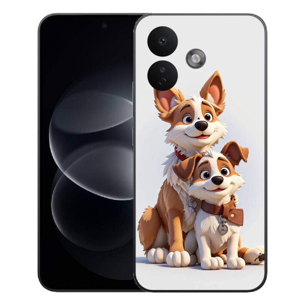 Gélový kryt mmCase na Xiaomi Redmi Note 17 Pro 5G - kreslenie psy