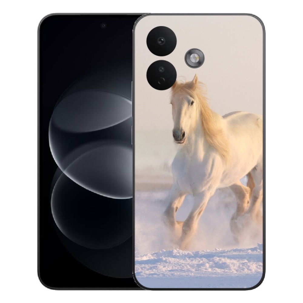 Gélový kryt mmCase na Xiaomi Redmi Note 17 Pro 5G - kôň v snehu