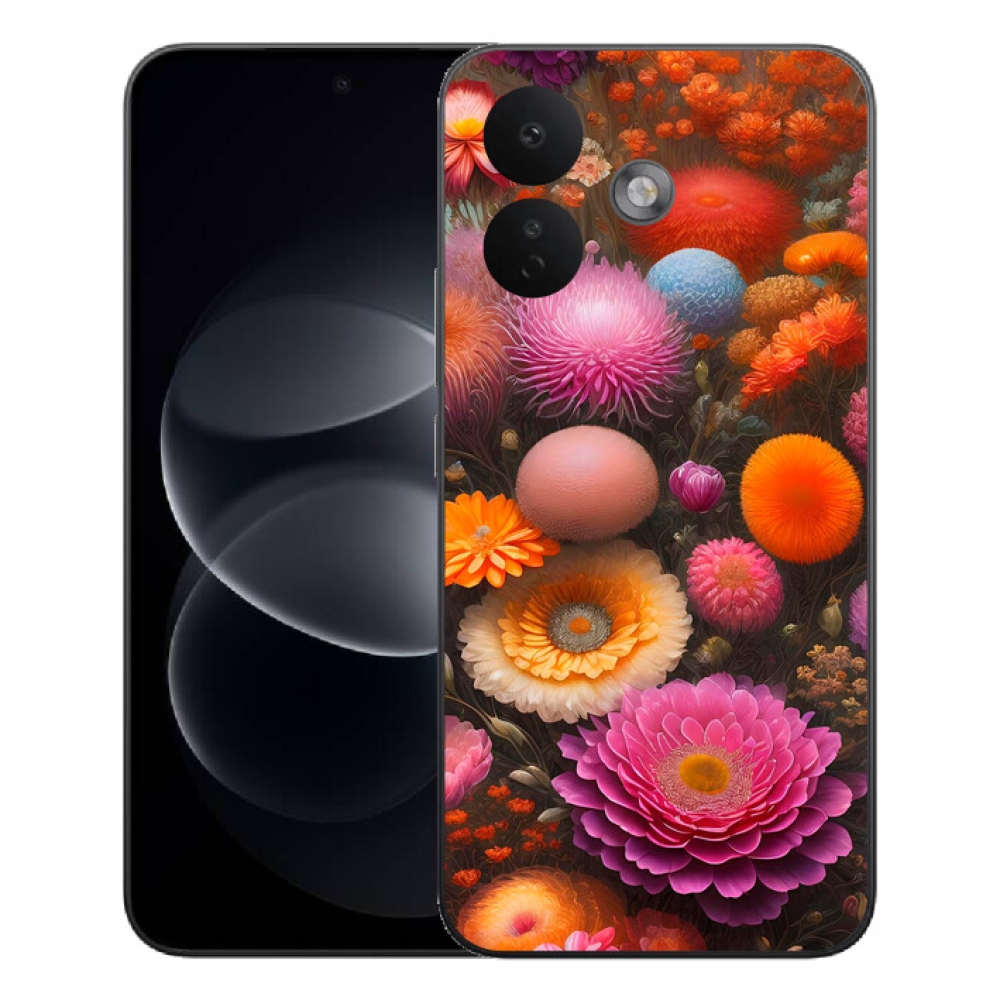 Gélový kryt mmCase na Xiaomi Redmi Note 17 Pro 5G - kvetinová kompozícia
