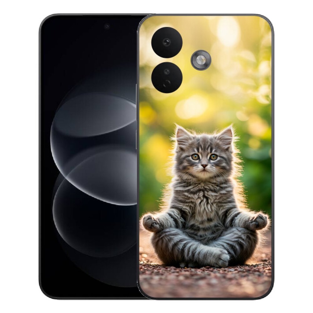 Gélový kryt mmCase na Xiaomi Redmi Note 17 Pro 5G - meditujúce mačiatko