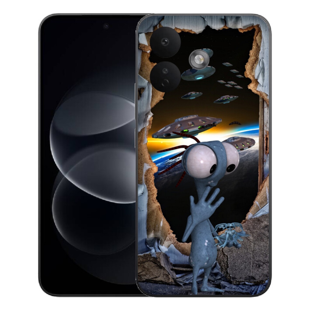 Gélový kryt mmCase na Xiaomi Redmi Note 17 Pro 5G - mimozemšťan