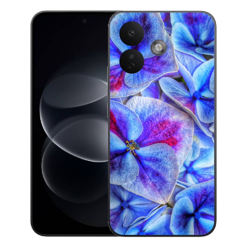 Gélový kryt mmCase na Xiaomi Redmi Note 17 Pro 5G - modré kvety 1