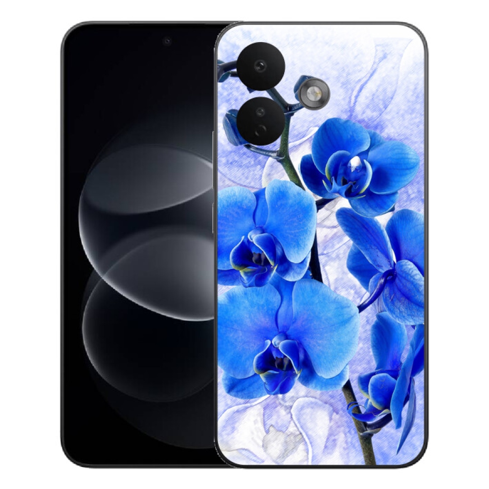 Gélový kryt mmCase na Xiaomi Redmi Note 17 Pro 5G - modré kvety