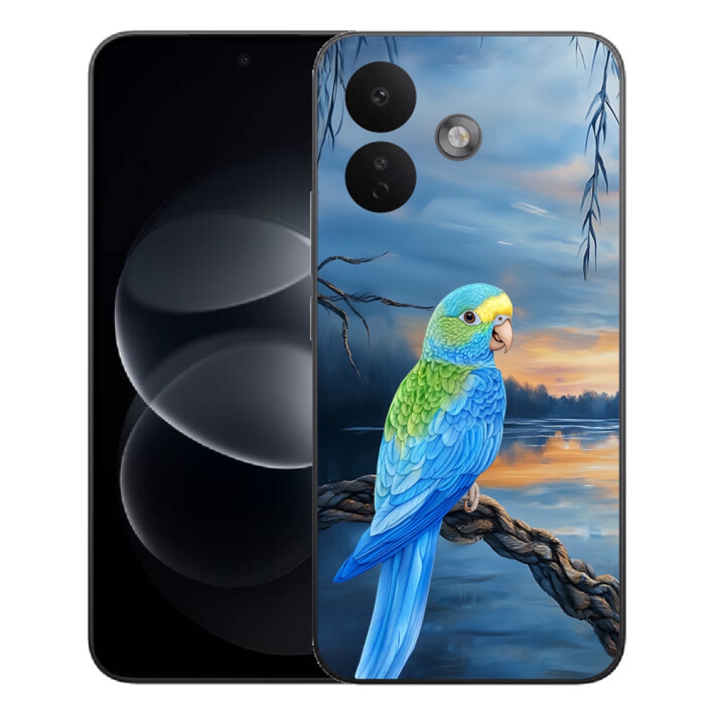 Gélový kryt mmCase na Xiaomi Redmi Note 17 Pro 5G - modrý papagáj