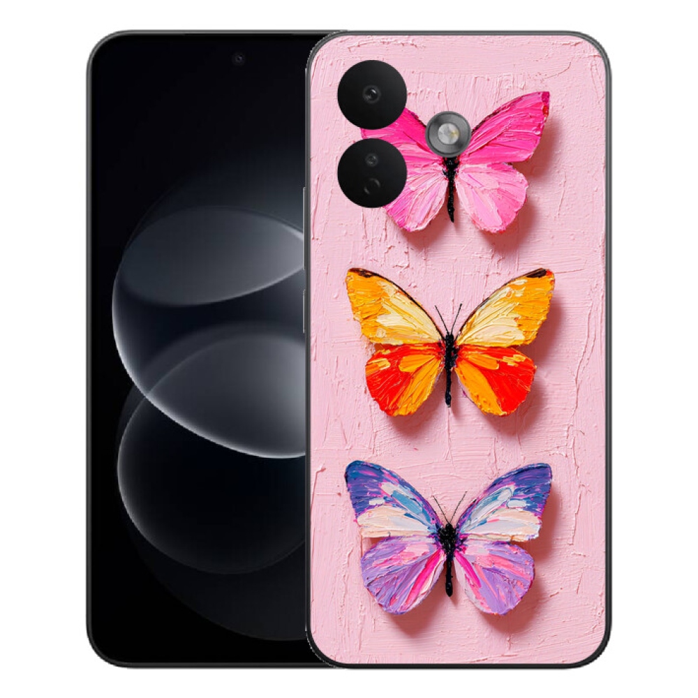 Gélový kryt mmCase na Xiaomi Redmi Note 17 Pro 5G - motýlia trojica